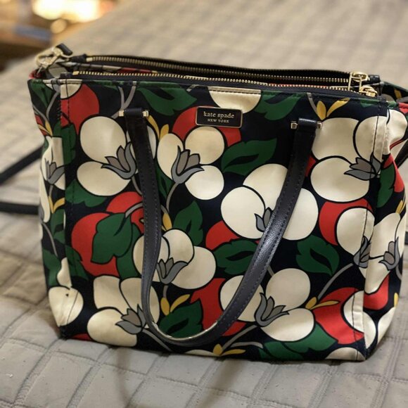 Kate Spade Floral Shoulder Bag - Red, Green, Blue, White - Picture 3 of 8